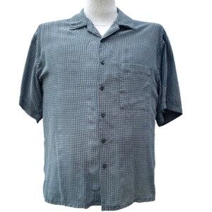 Denver Hayes 100% Silk Tropical Weight Hawaiian Resort Shirt Size L